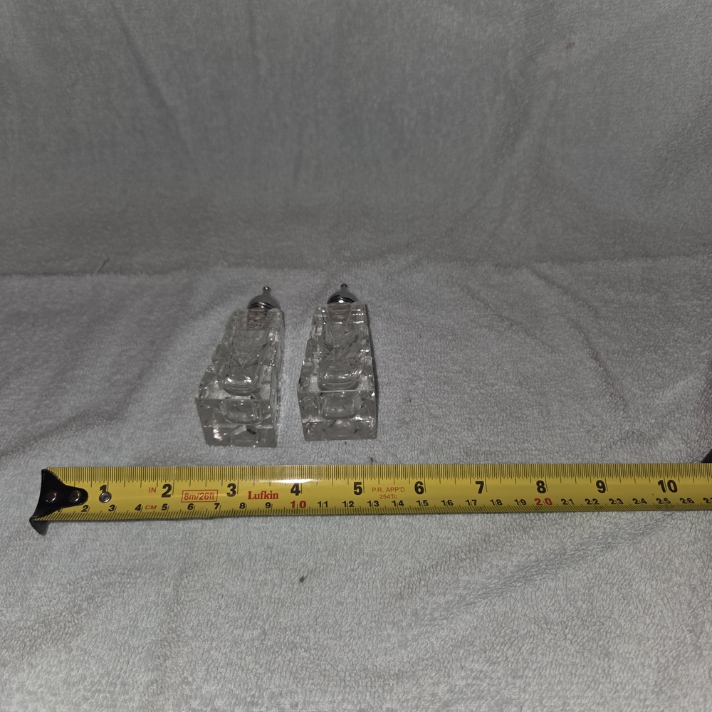 Clear Glass Salt and Pepper Shakers